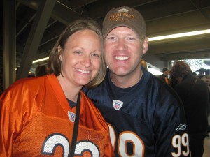 Drew & Jill @ the Bears game!